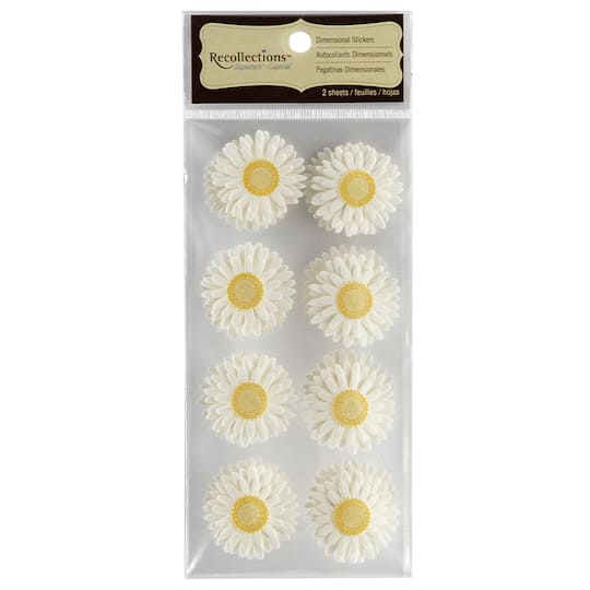 12 Packs: 16 ct. (192 total) Signature&#x2122; Gerber Daisy Stickers by Recollections&#x2122;